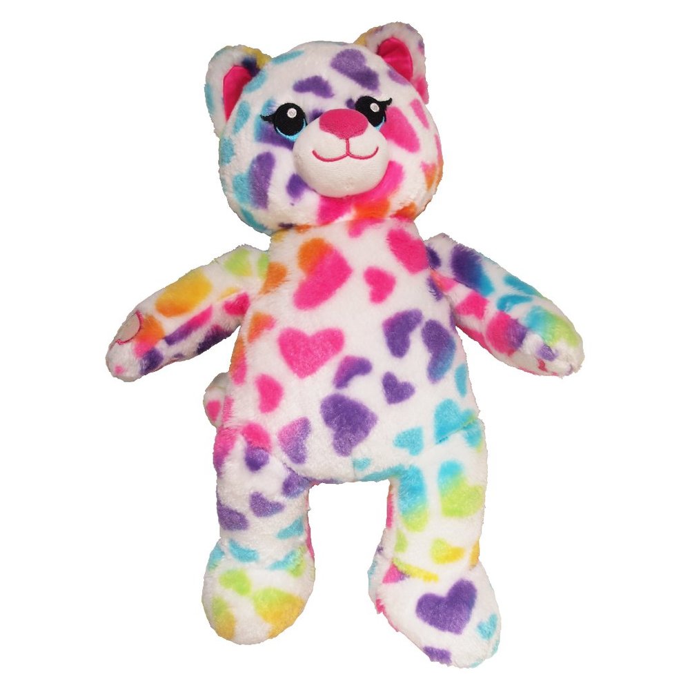 Lisa Frank, Rainbow, Heart Cat, Build-a-Bear, Stuffed Animal, Colorful Plush